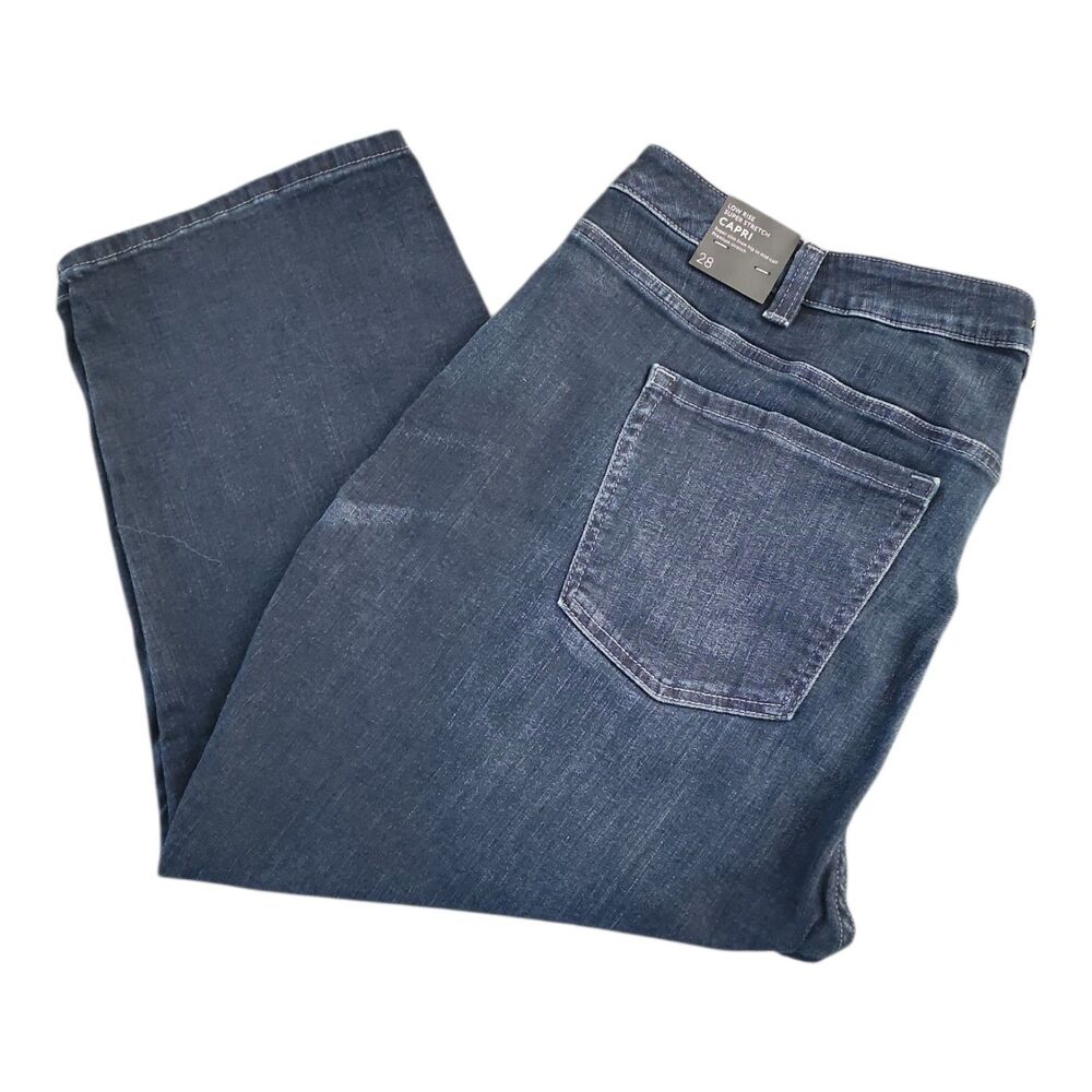 Lane Bryant Denim Capris Women's Size 28x22 Super Stretch Dark NEW With Tags